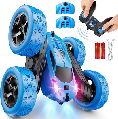 RC Cars Toys for Kids Ages 6 to 12 with LED Lights & 360° Flips