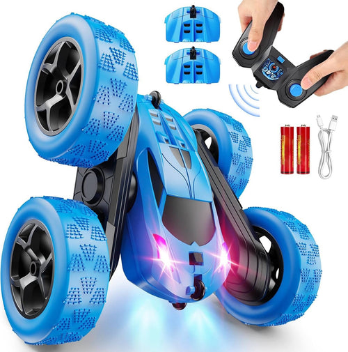 RC Cars Toys for Kids Ages 6 to 12 with LED Lights & 360° Flips