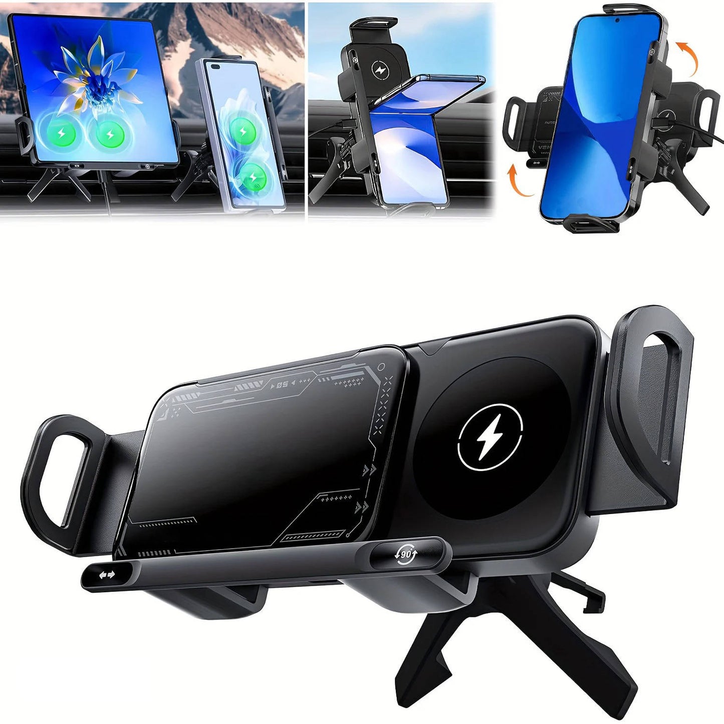 Car Wireless Fast Charger  For Phone And Tablet