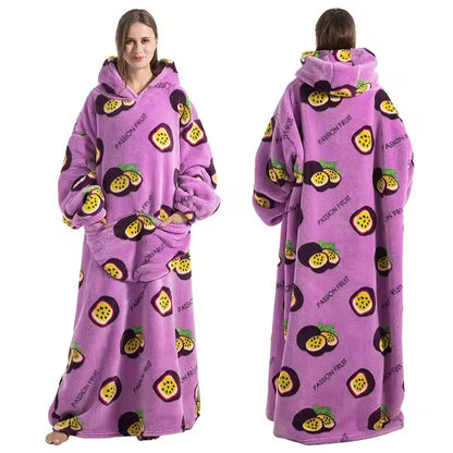 Long Wearable Blanket Hoodie