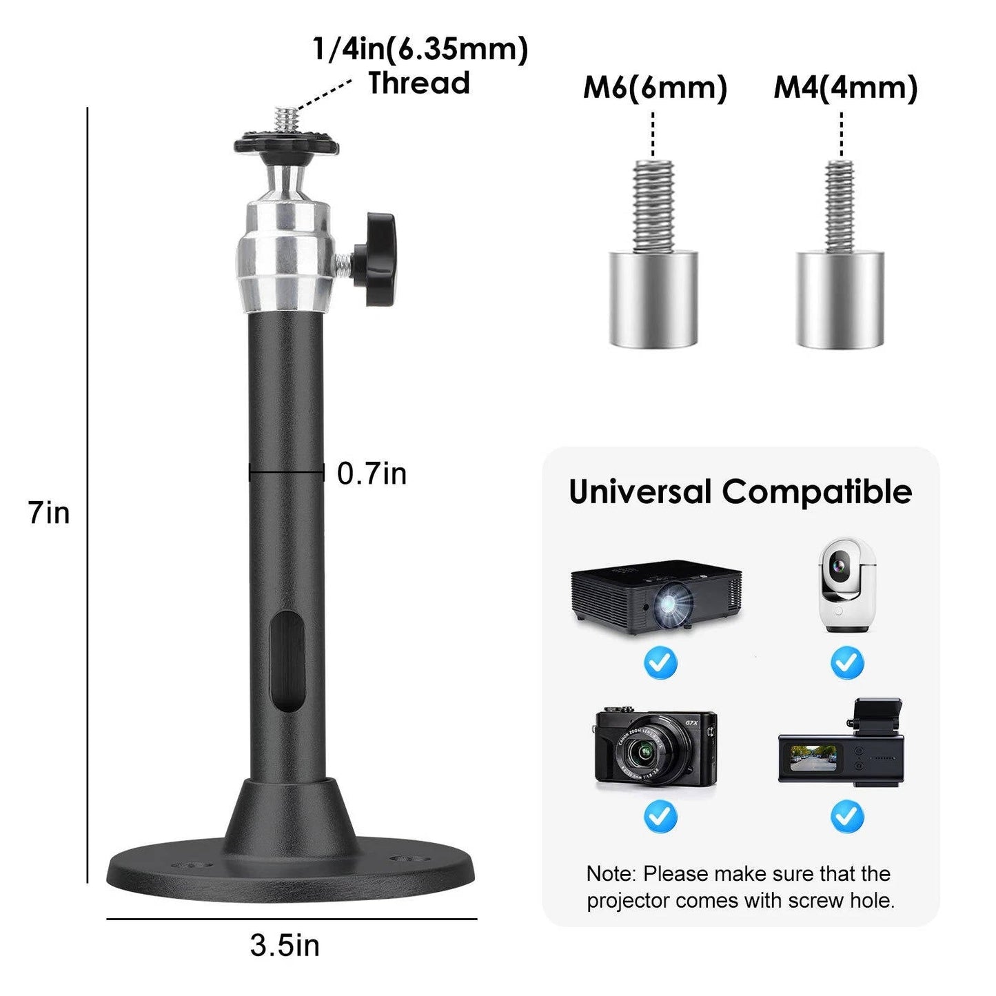 Universal Projector Ceiling Mount Kit