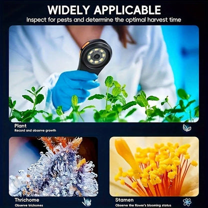 Handheld Portable Microscope Coin & Jewelry Magnifier 500X
