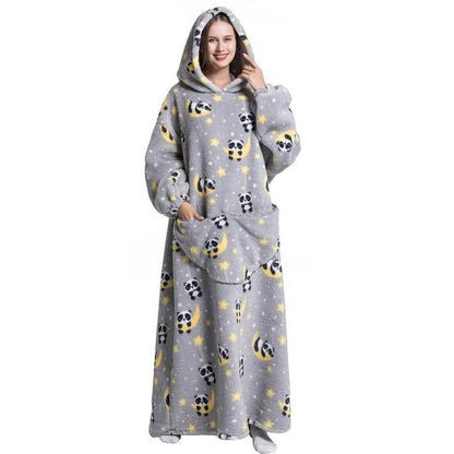 Long Wearable Blanket Hoodie