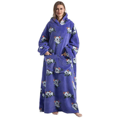 Long Wearable Blanket Hoodie
