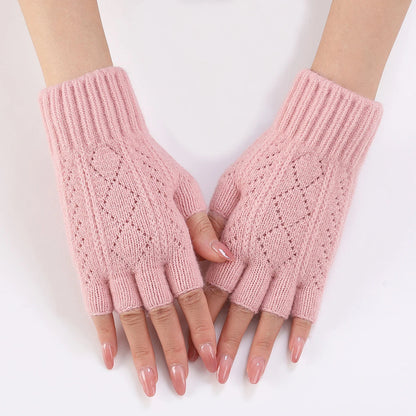 Soft Knit Fingerless Gloves for Winter