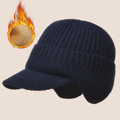 Men Knit Ear Cover Winter Hat