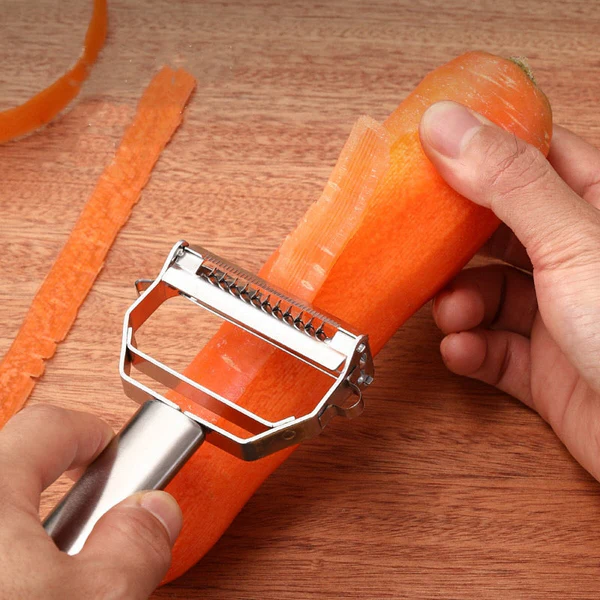 Dual-Blade Peeler for Slicing
