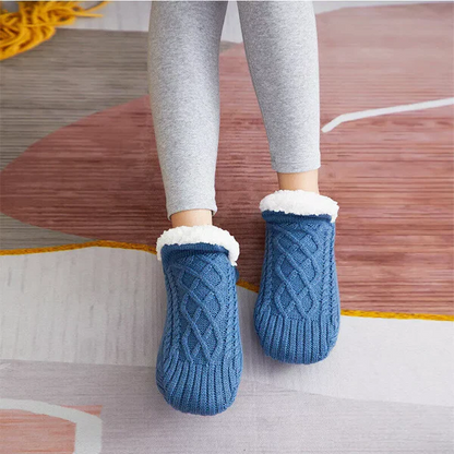Non Slip Thermal Socks for Women Indoor Warm Fleece Grip Socks