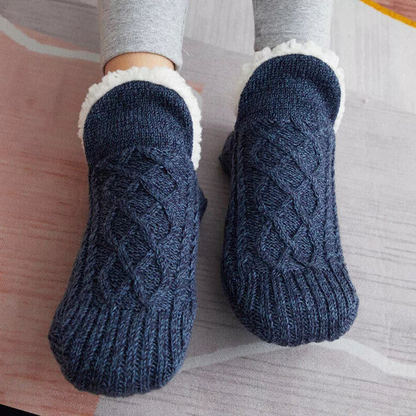 Non Slip Thermal Socks for Women Indoor Warm Fleece Grip Socks