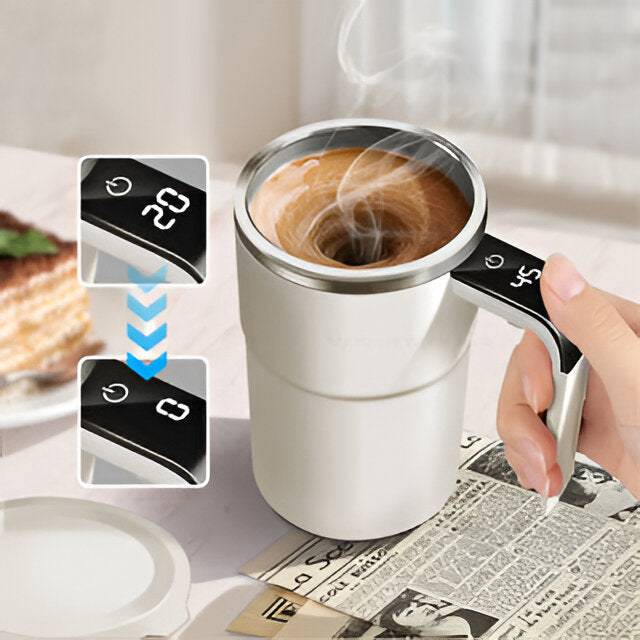 Rechargeable Mug with Built-in Stirring