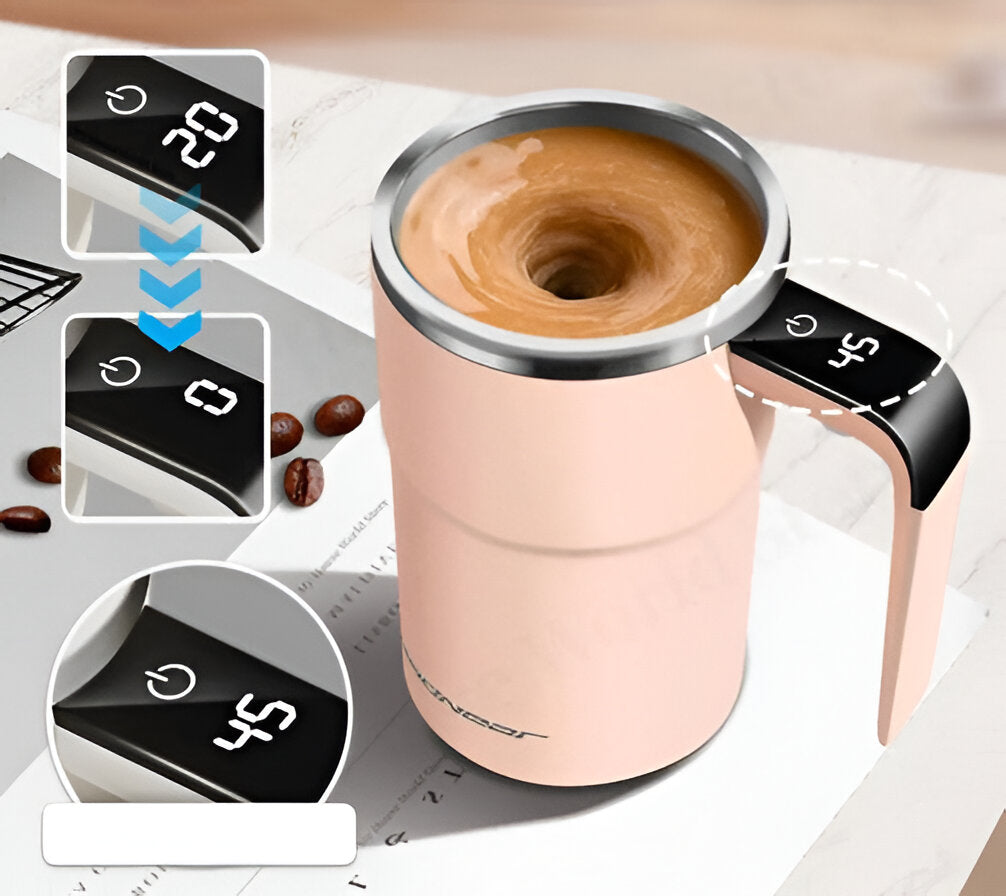 Rechargeable Mug with Built-in Stirring