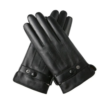 Touch Screen Men's Leather Gloves for Winter