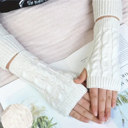 Knit Womens Winter Fingerless Gloves