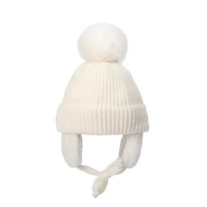 Kids Knit Beanie Winter Hat with Earflaps
