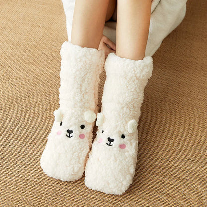 Kawaii Bear Fleece Warm Socks