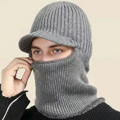 Knit Beanie Balaclava with Visor